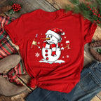 Women’s Wine Glass Christmas T-Shirt