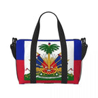 Custom Haiti Flag Travel Tote