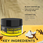 GZE African Black Castor Oil Extra Hold Gel – Frizz Control for Braids