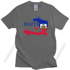 Cool Men's Haiti Map Flag T Shirt