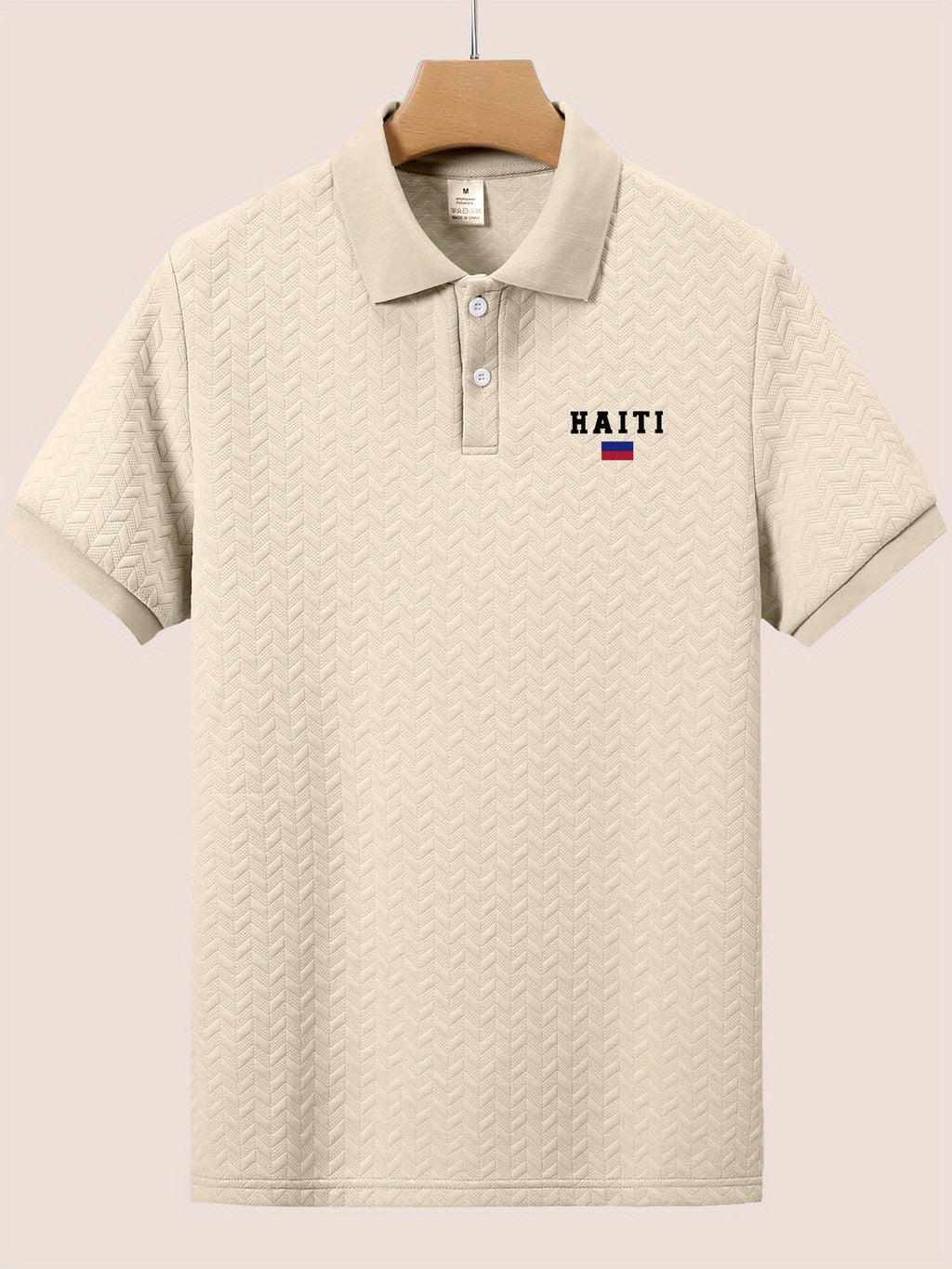 Men's Slim Fit Haiti Flag Shirt – Breathable, Stretchy & Casual