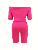 Women's Sexy Off-Shoulder Two-Piece Pantsuit