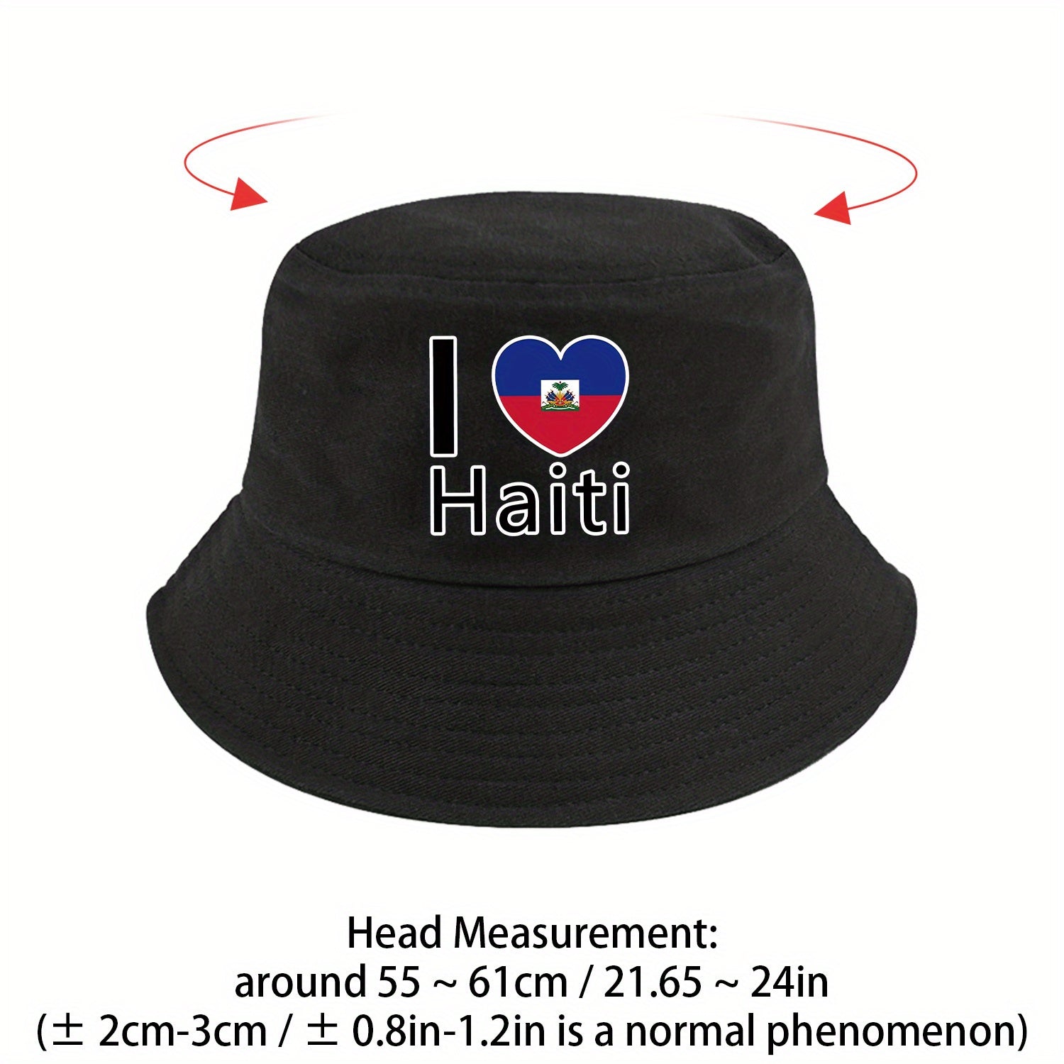 I Love Haiti” Fisherman Hat & Crossbody Bag Set