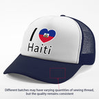 Show your pride in style with the “I Love Haiti” Patriotic Trucker