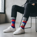 🇭🇹 Haitian Flag Half-Calf Sports Socks