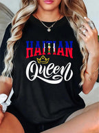 Unisex Haitian Queen Flag Graphic T-Shirt