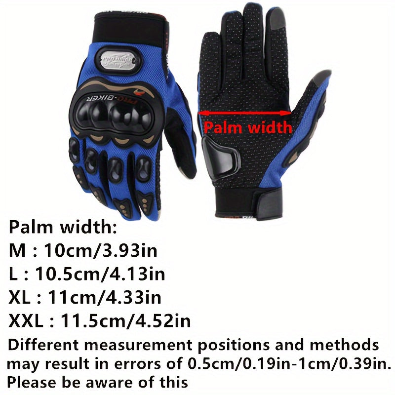 Unisex Four-Season Touchscreen Gloves - Breathable Motorcycle & Cycling Gloves