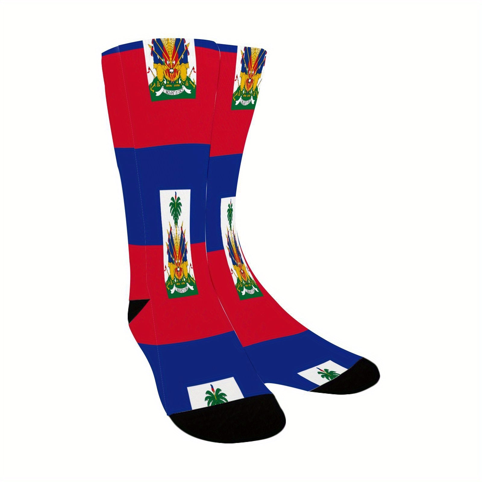 🇭🇹 Haitian Flag Half-Calf Sports Socks