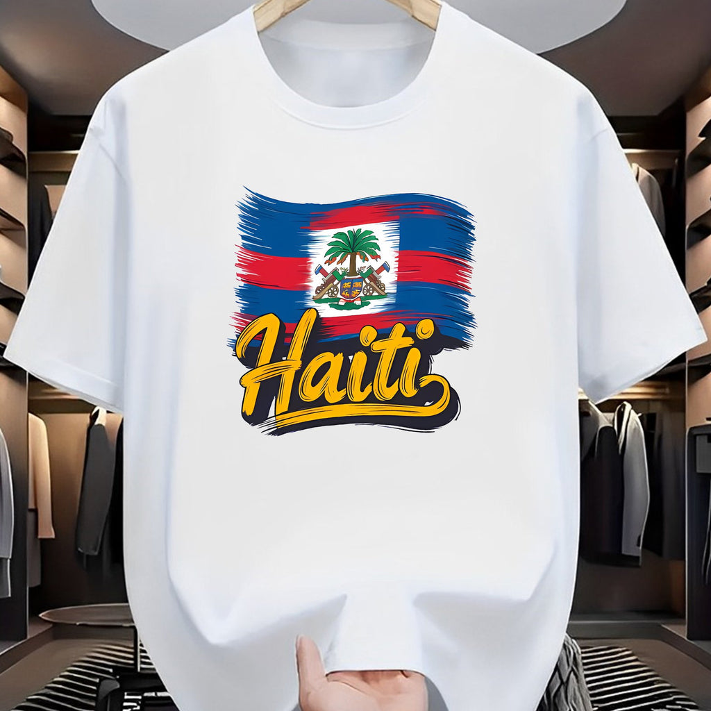 Men's Casual Haiti Graphic Print T-Shirt
