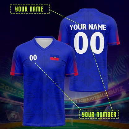 Haitian Football Jersey - Breathable & Comfortable Sports Shirt with Personalized Name