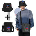 I Love Haiti” Fisherman Hat & Crossbody Bag Set