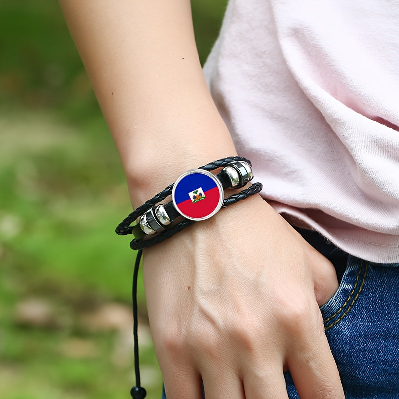 Haitian flag-inspired bracelet