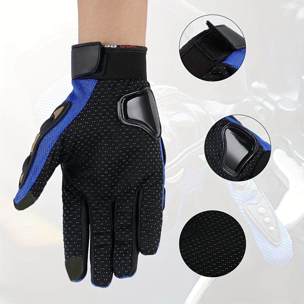 Unisex Four-Season Touchscreen Gloves - Breathable Motorcycle & Cycling Gloves