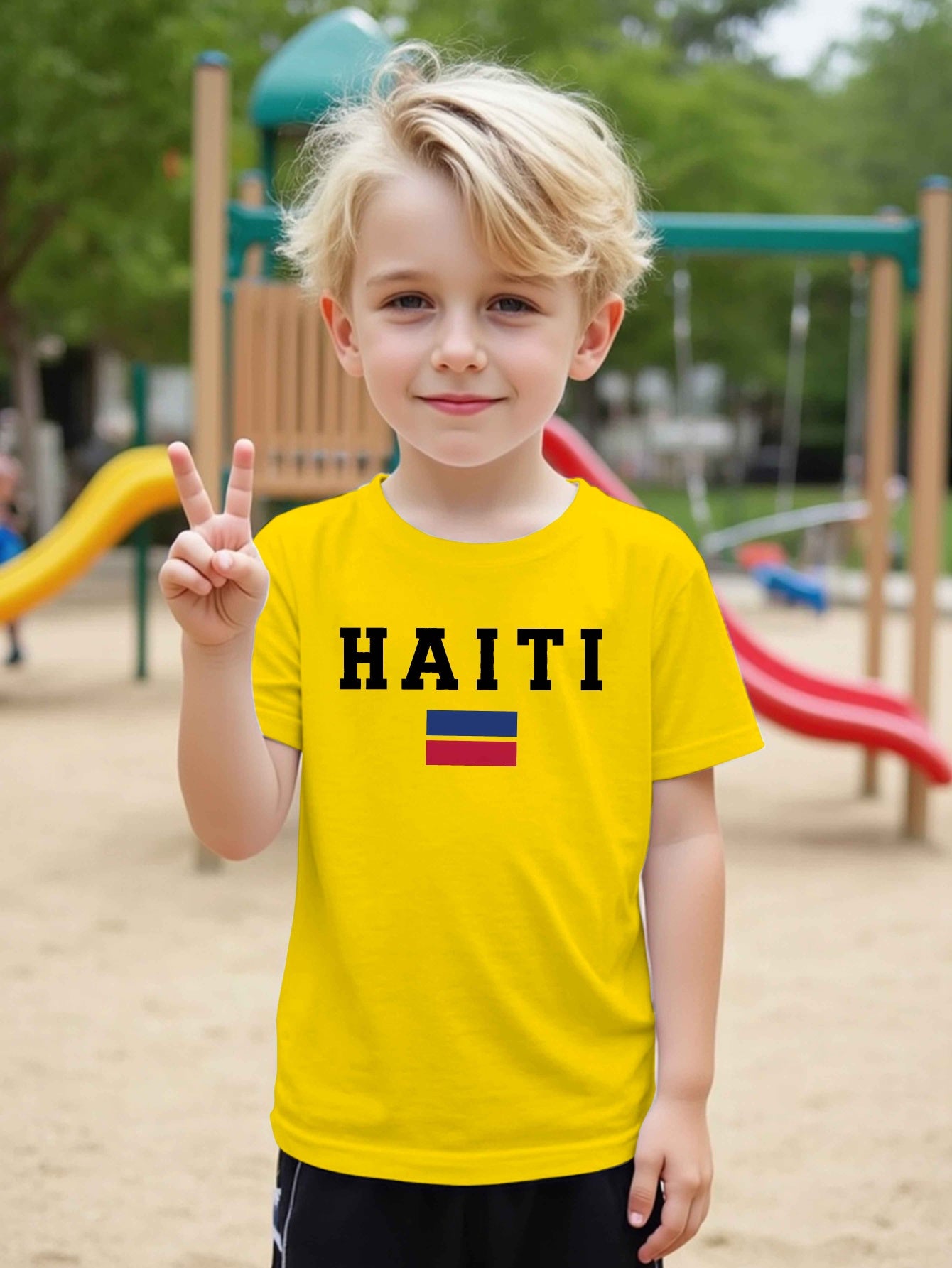 Boys' Haiti Graphic Cotton T-Shirt