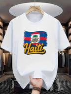 Men's Casual Haiti Graphic Print T-Shirt
