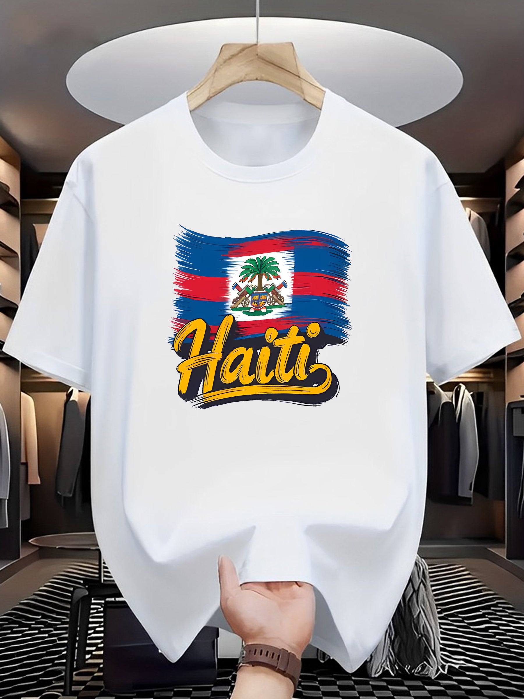 Men's Casual Haiti Graphic Print T-Shirt