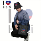 I Love Haiti” Fisherman Hat & Crossbody Bag Set