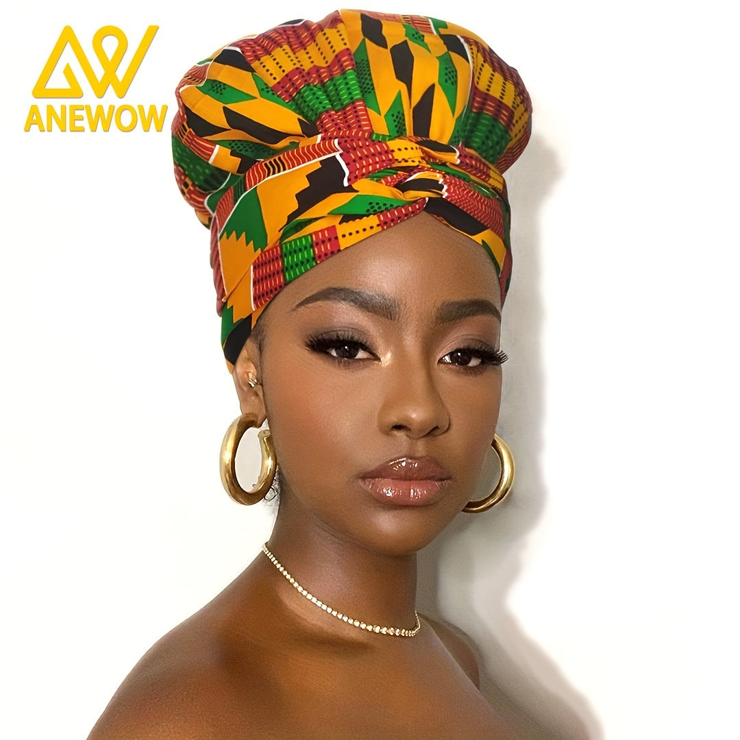African Print Satin-Lined Turban Hat – Vintage Lace-Up Head Wrap, Soft Beanie Bandana for Women

Product Description: